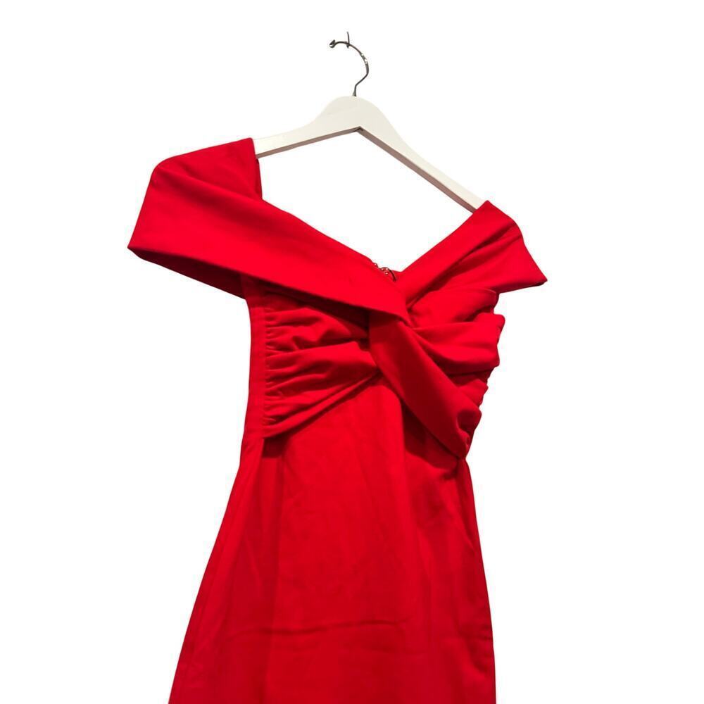 NEW Atori REVOLVE Date Cocktail Red Lili Dress Size 2 Off Shoulder Flattering - Picture 3 of 14